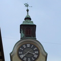 Idrija castle clock tower and Mercury weathervane