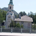 Idrija church on rivers edge