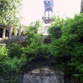 Idrija mine tour mine shaft and elevator above