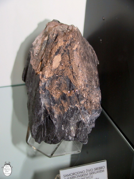 Idrija museum ore with native mercury drops