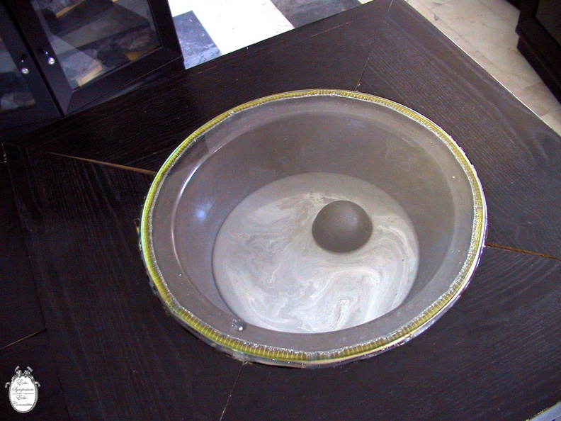 Idrija museum steel ball floating in mercury 1