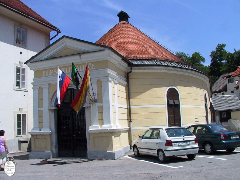 Idrija town oldest theatre in Slovenia-site of welcoming ceremony.JPG