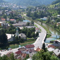 Idrija town south view from St Anthonies