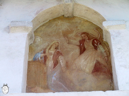 Idrija town stations of cross frescoe