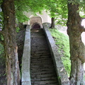 Idrija town steps to St Anthonies door