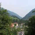 Idrija view down valley at Spodne Idrija toward Idrija from manor